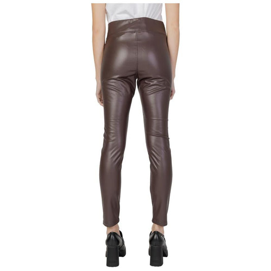 Street One Brown Polyester Jeans & Pant Street One Dark Olive Green