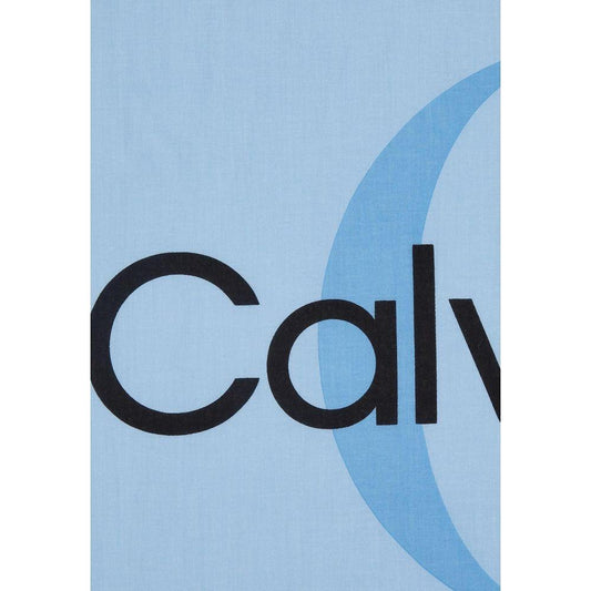 Calvin Klein Blue Organic Cotton Scarf Calvin Klein Light Steel Blue