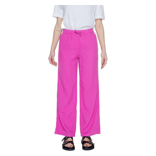 Only Only Pink Linen Jeans & Pant ON-13381901373-M/32