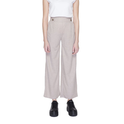 Jacqueline De Yong Gray Viscose Casual Pants