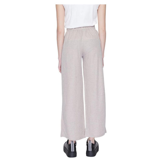 Jacqueline De Yong Gray Viscose Jeans & Pant Jacqueline De Yong Light Gray