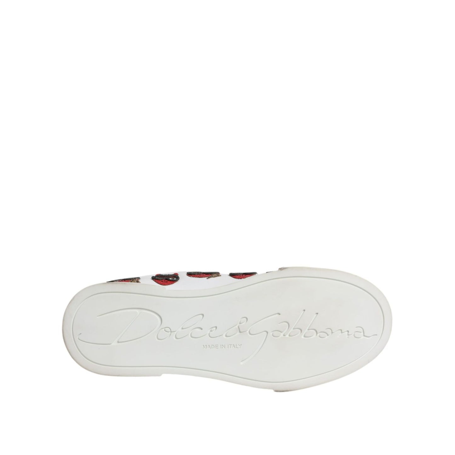 Dolce & Gabbana White Devil Face Portofino Sneakers Shoes