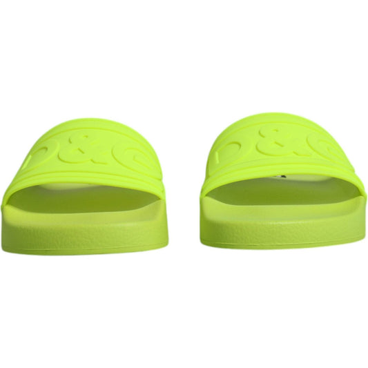 Dolce & Gabbana Dolce & Gabbana Green Rubber Slides Sandals Beachwear Shoes LA11988-36 1728,67345645728,Dolce & Gabbana,EU36/US6,Flat Shoes - Women - Shoes,Green,Material: 100% Rubber,New with tags,Shoes,Women,Women - Shoes
