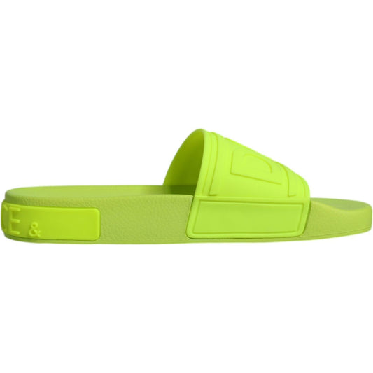 Dolce & Gabbana Dolce & Gabbana Green Rubber Slides Sandals Beachwear Shoes LA11988-36 1728,67345645728,Dolce & Gabbana,EU36/US6,Flat Shoes - Women - Shoes,Green,Material: 100% Rubber,New with tags,Shoes,Women,Women - Shoes