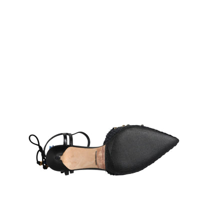 Dolce & Gabbana Black Pineapple Bellucci Heels Sandals Shoes
