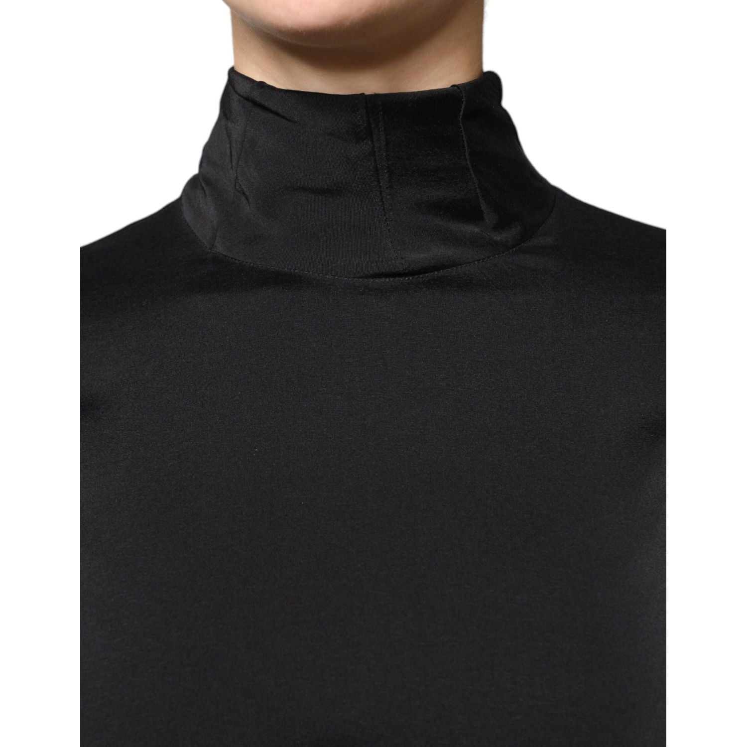 Brunello Cucinelli Black Silk Blend Long Sleeves Blouse Top