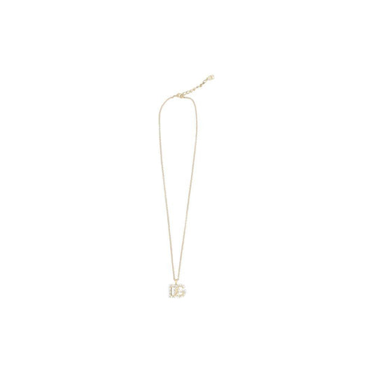 Dolce & Gabbana Rhinestone logo Necklace Dolce & Gabbana White Smoke