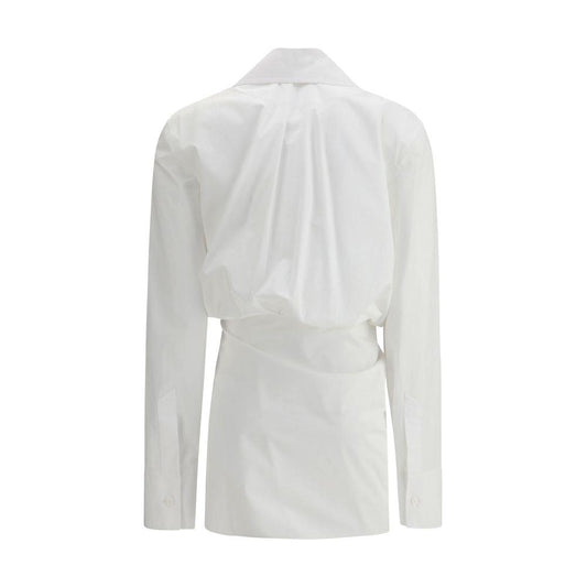 The Attico Chemisier Dress The Attico Light Gray