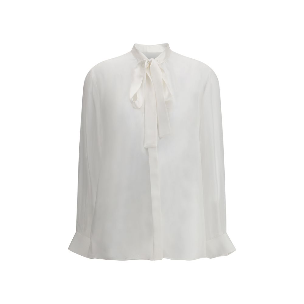 Dolce & Gabbana Silk chiffon Shirt Dolce & Gabbana Light Gray