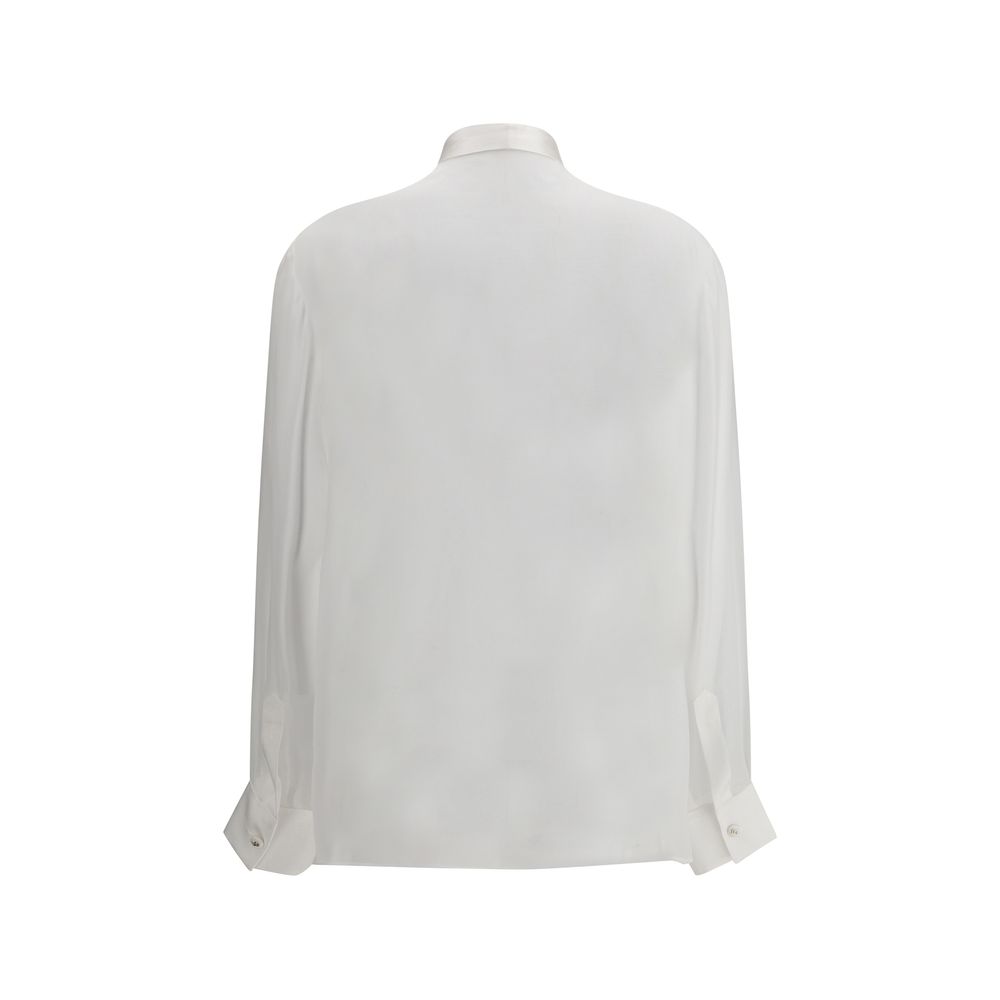 Dolce & Gabbana Silk chiffon Shirt Dolce & Gabbana Light Gray