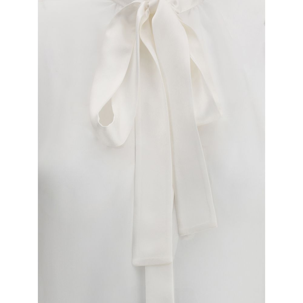Dolce & Gabbana Silk chiffon Shirt Dolce & Gabbana Light Gray