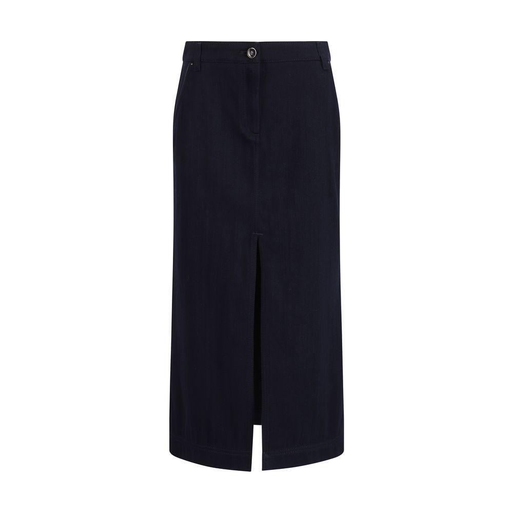 Giorgio Armani Blue Cotton Skirt GIGW000244TE11143UB112BB-EU44-FBB-317