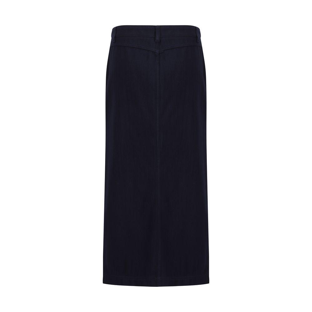 Giorgio Armani Blue Cotton Skirt GIGW000244TE11143UB112BB-EU44-FBB-317