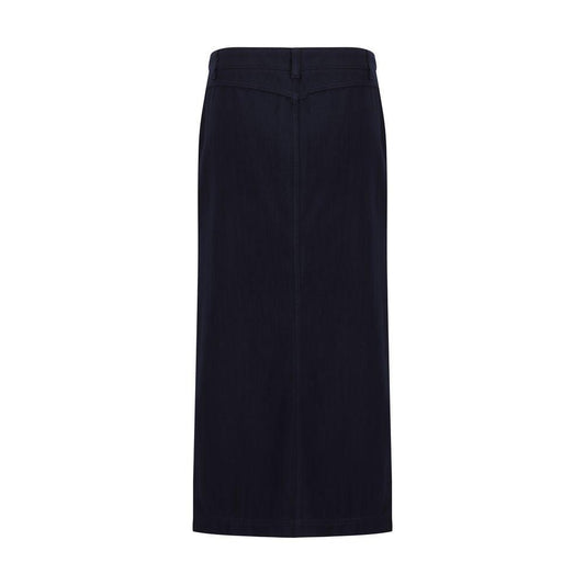 Giorgio Armani Blue Cotton Skirt GIGW000244TE11143UB112BB-EU44-FBB-317