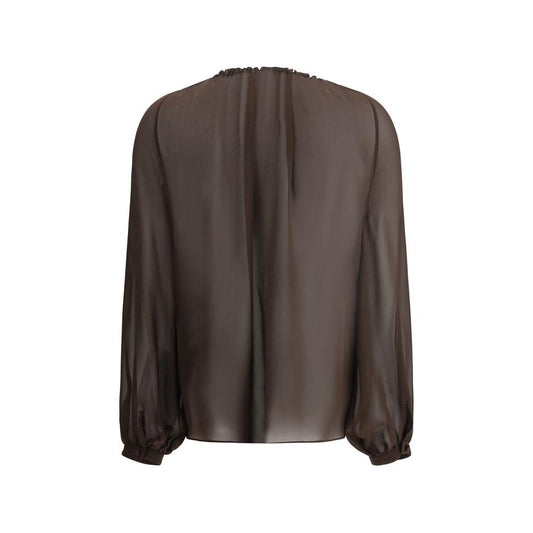 Tom Ford Georgette Blouse Tom Ford Dark Slate Gray