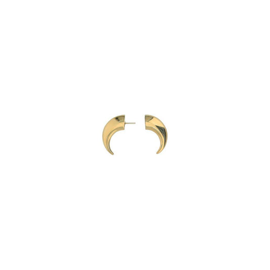 Marine Serre Crescent Moon Earring Marine Serre Tan