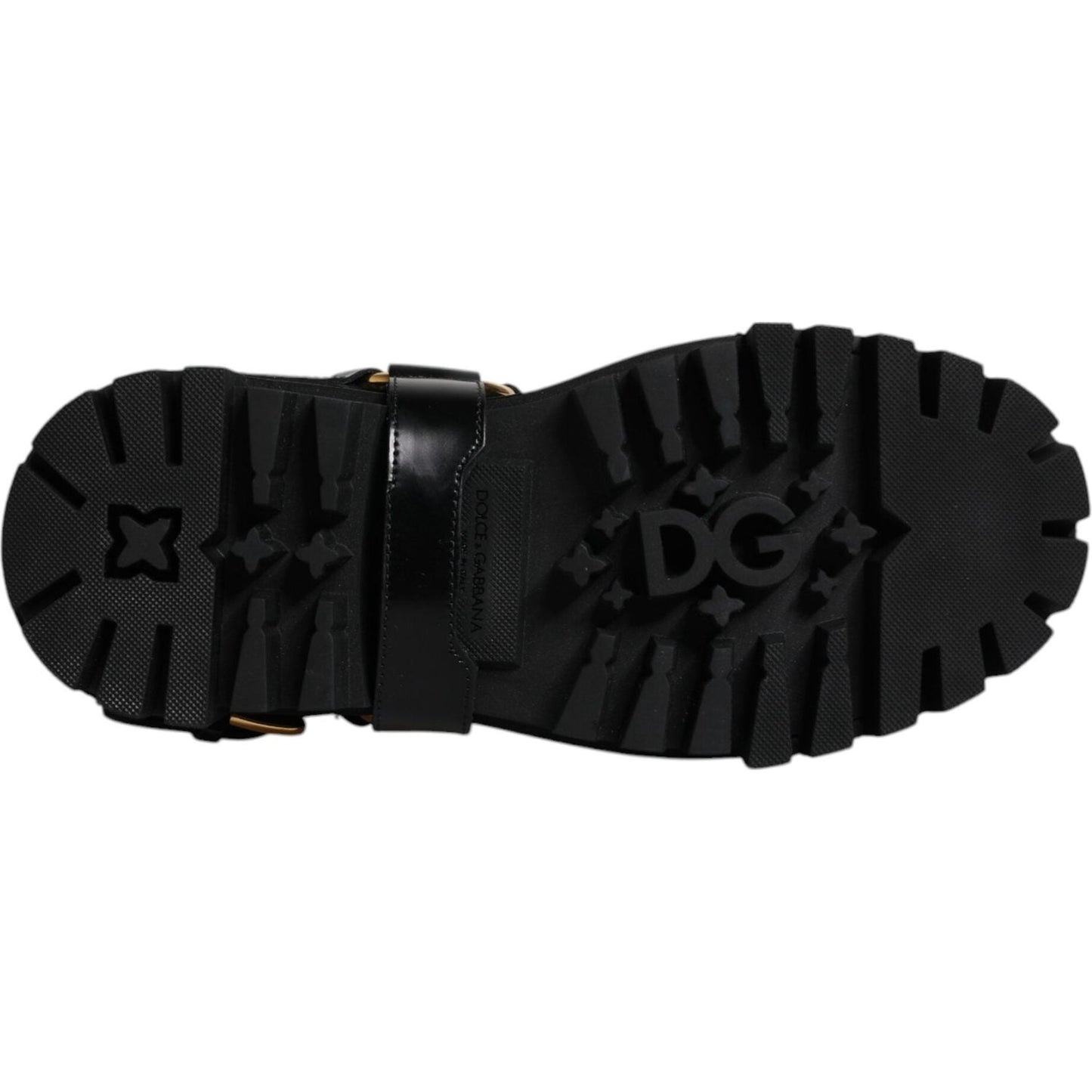 Dolce & Gabbana Black Leather Slip On Stretch Trekking Boots Shoes MV6591-37.5