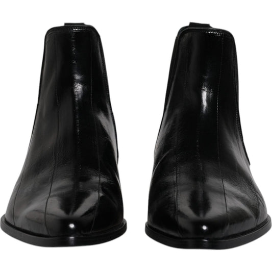 Dolce & Gabbana Dolce & Gabbana Black Leather Chelsea Men Ankle Boots Shoes MV6621-44 1728,67345645728,Black,Boots - Men - Shoes,Dolce & Gabbana,EU44/US11,Material: 60% Calf Leather 20% Cotton 20% Viscose,Men,Men - Shoes,New with tags,Shoes