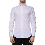Dolce & Gabbana White Cotton Blend Formal MARTINI Shirt