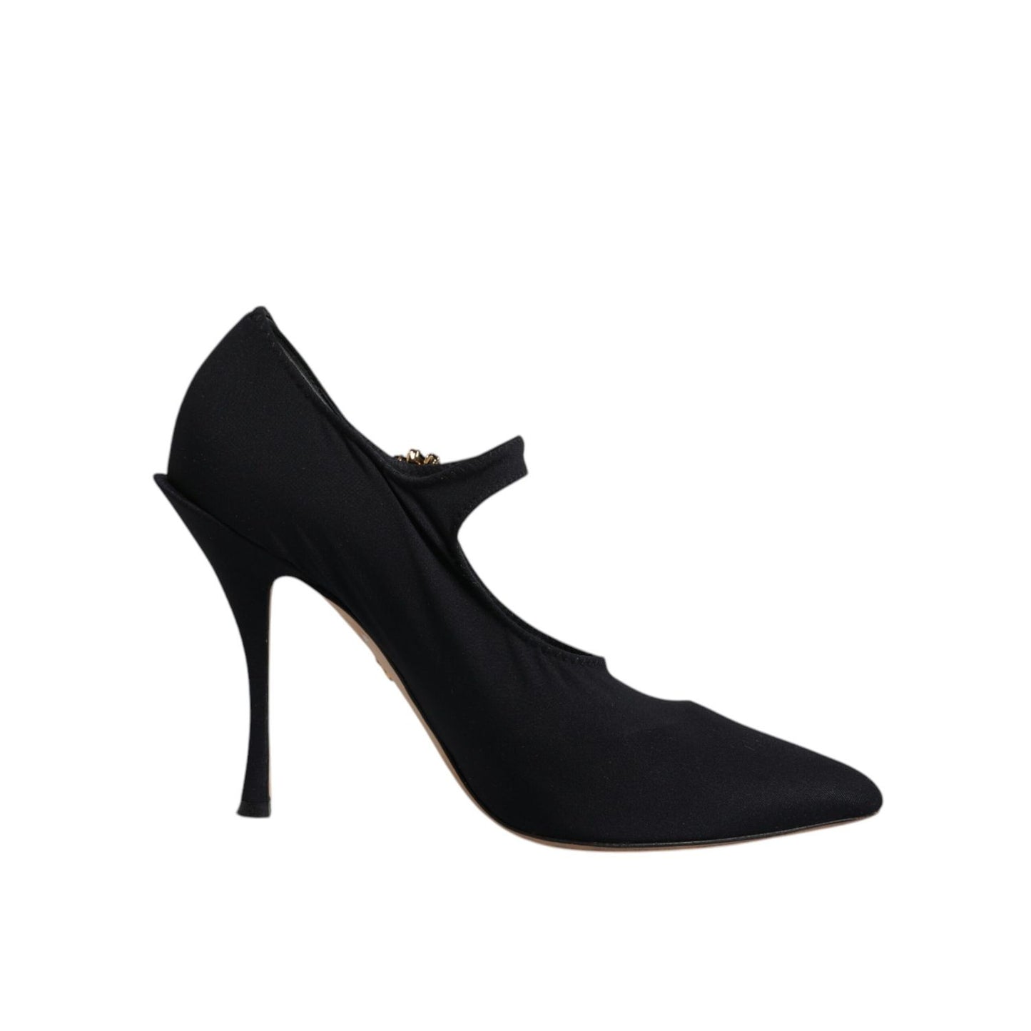 Dolce & Gabbana Black Mary Jane Stretch Crystal Pumps Shoes