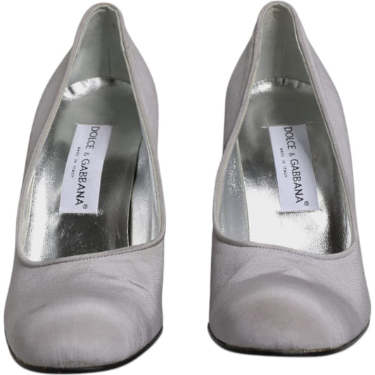 Dolce & Gabbana Gray Suede Leather High Heel Pumps Shoes