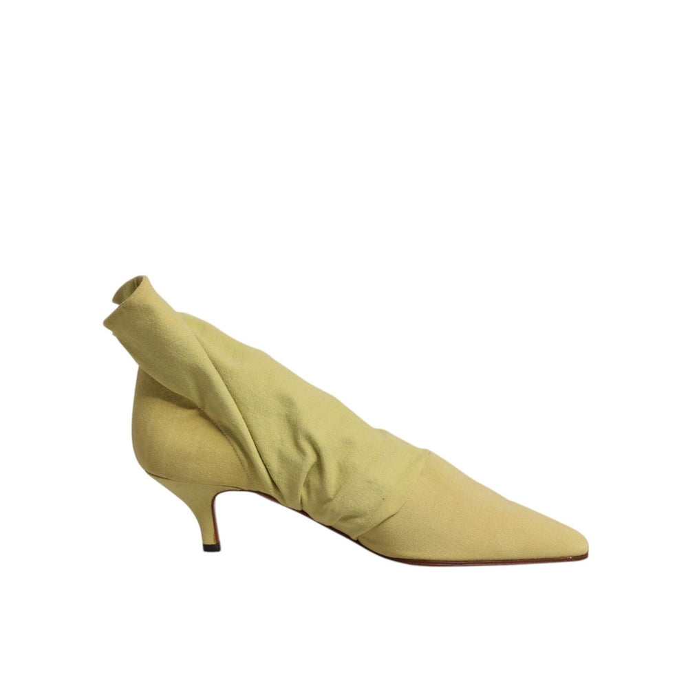 Dolce & Gabbana Green Sock Style Heels Ankle Boots Shoes