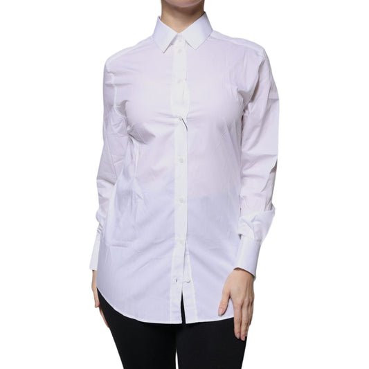 Dolce & Gabbana Dolce & Gabbana White Cotton Collared Long Sleeves Shirt Top TSH84303-38 1728,67345645728,Clothing,Dolce & Gabbana,IT38 | XS,Material: 100% Cotton,New with tags,Shirts - Women - Clothing,White,Women,Women - Clothing