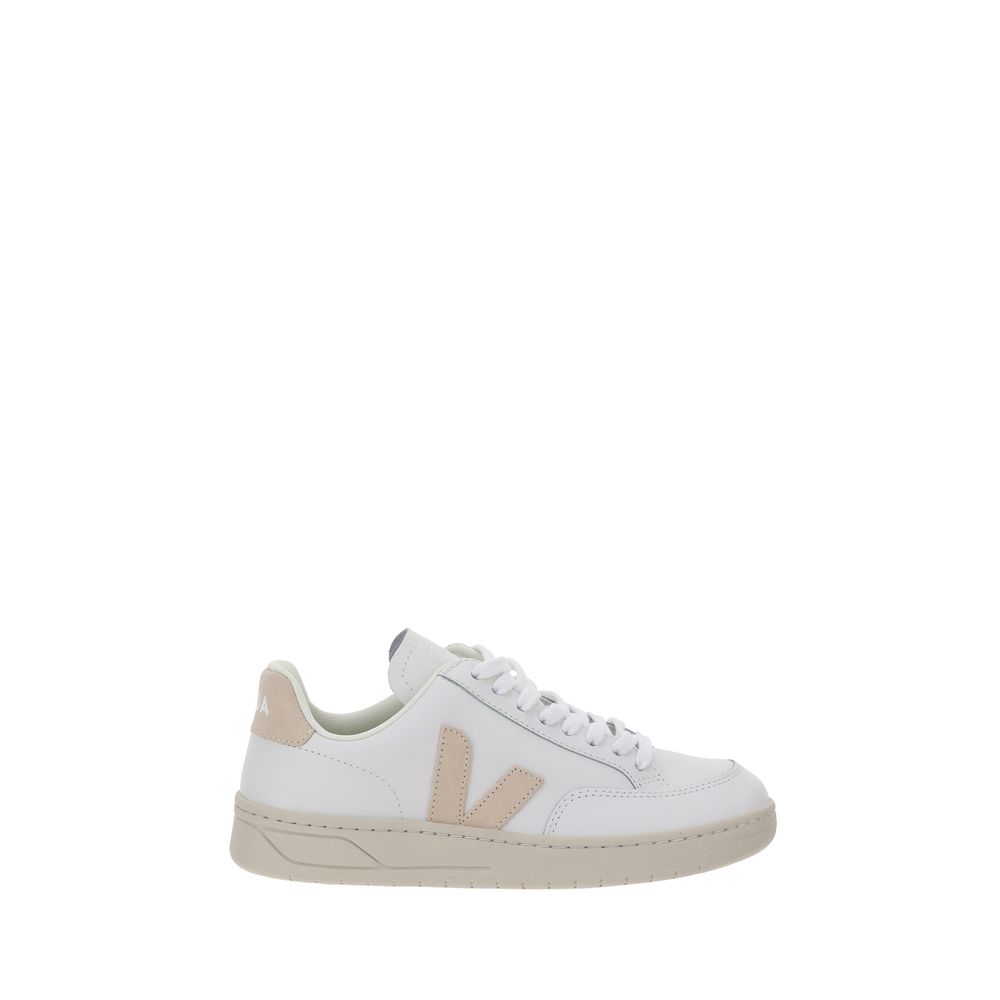 Veja White Rubber Low Top Sneakers with lace-up front and iconic side logo, made of calfskin leather, AW25 season.