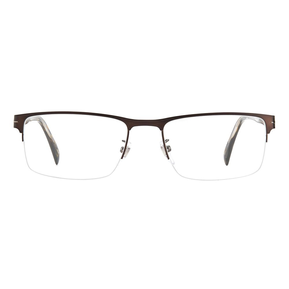 David Beckham Brown Metal Frames - elegant and sleek eyewear in a brown metal finish, model DB-1068-05N, dimensions 56/19/145 mm