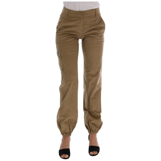 Ermanno Scervino Chic Beige Casual Pants for Sophisticated Style Jeans & Pants Ermanno Scervino Dim Gray