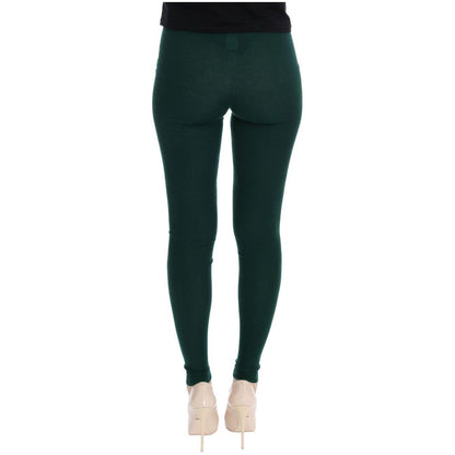 Dolce & Gabbana Green Cashmere Stretch Tights