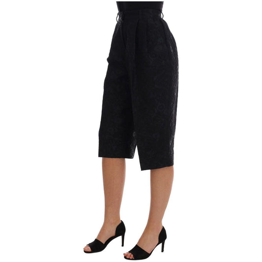 Dolce & Gabbana Elegant Floral Brocade Dress Shorts Jeans & Pants Dolce & Gabbana Rosy Brown