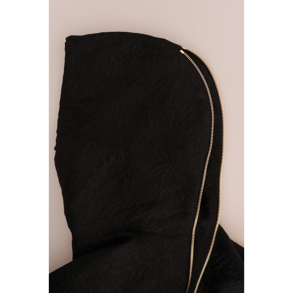 Dolce & Gabbana Enchanted Brocade Crystal Hooded Sweater Dolce & Gabbana Black