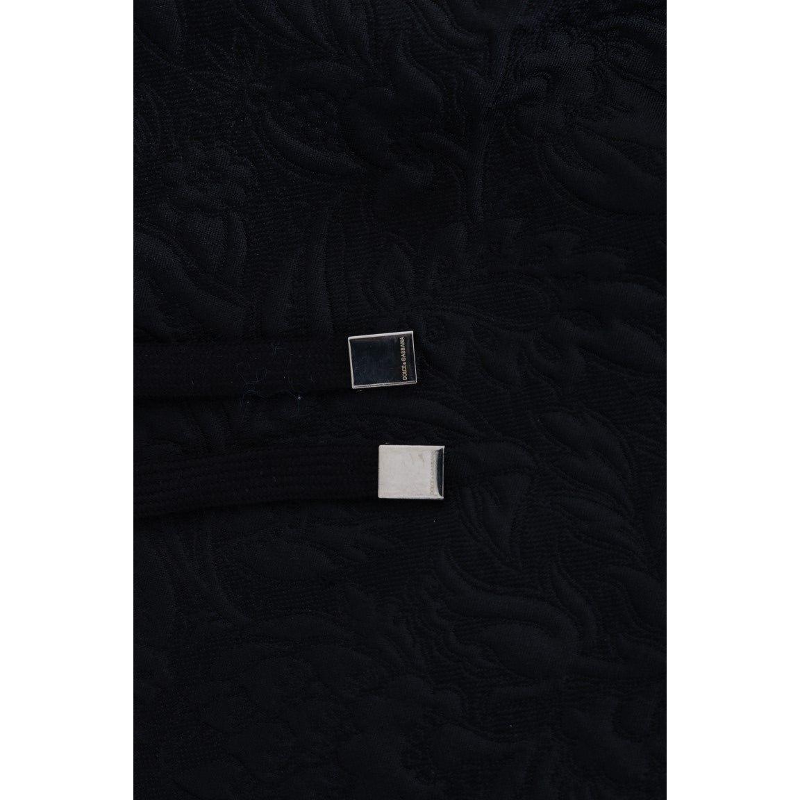 Dolce & Gabbana Enchanted Brocade Crystal Hooded Sweater Dolce & Gabbana Black
