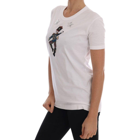 Dolce & Gabbana Sequined Fairy Tale Cotton T-Shirt Dolce & Gabbana Gray