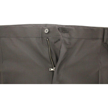 Dolce & Gabbana Black Wool Stretch Pleated Pants Jeans & Pants