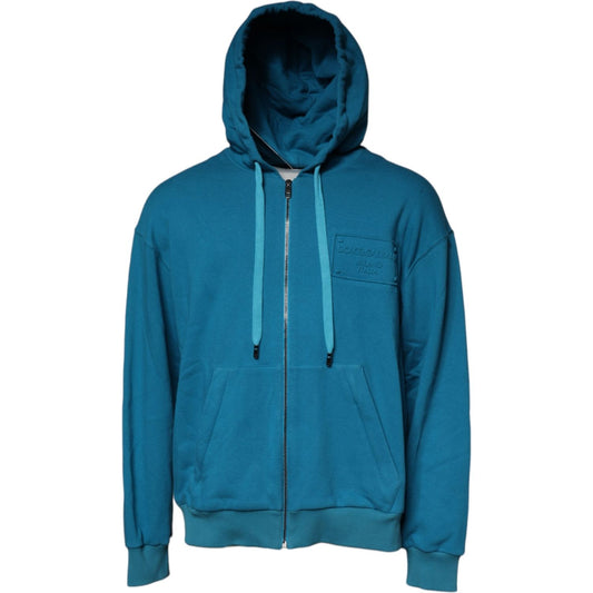 Dolce & Gabbana Dolce & Gabbana Blue Logo Cotton Hooded Sweatshirt Sweater TSH87532-54 1728,67345645728,Blue,Clothing,Dolce & Gabbana,IT54 | XL,Material: 100% Cotton,Men,Men - Clothing,New with tags,Sweaters - Men - Clothing