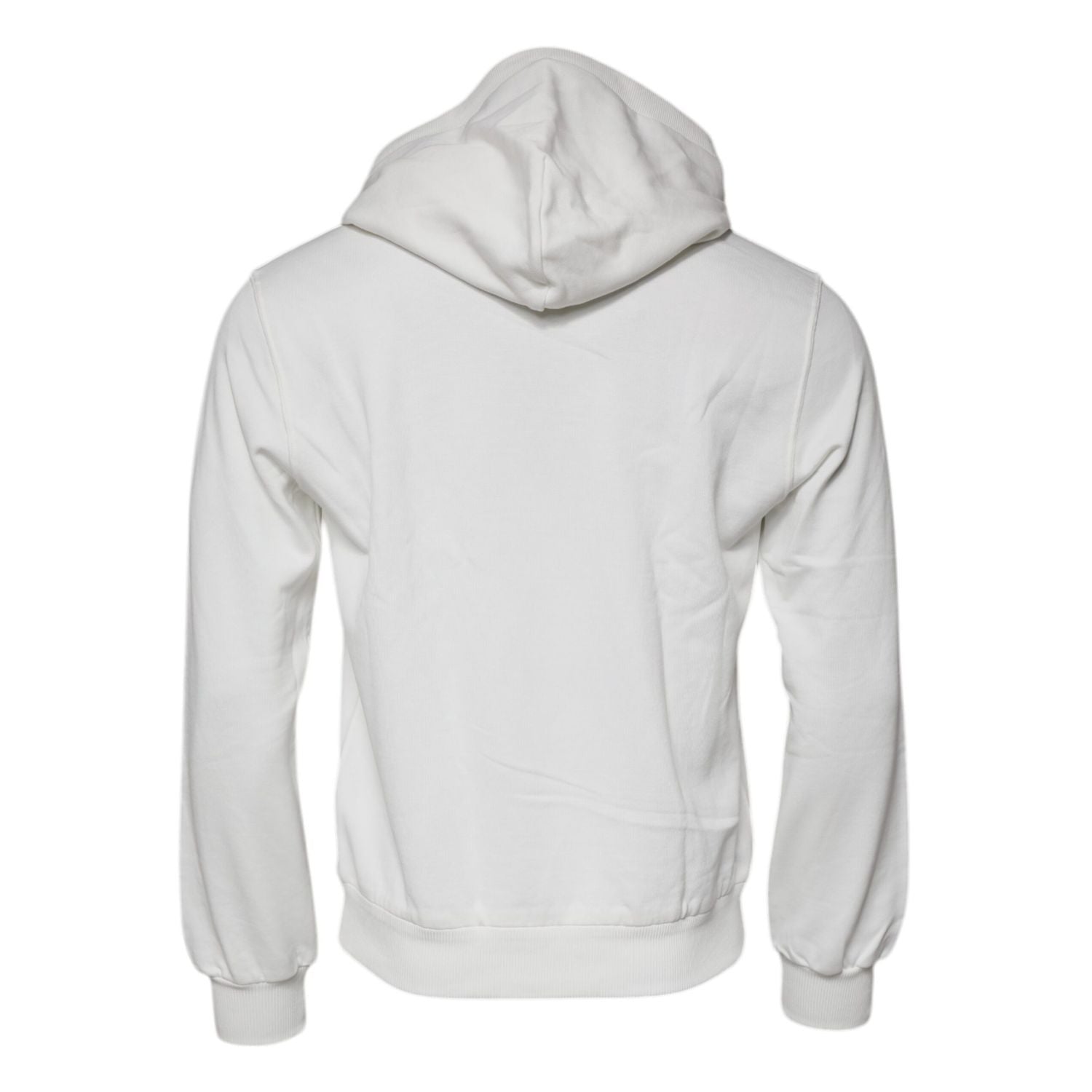 Dolce & Gabbana White Caesar Cotton Hooded Pullover Sweater