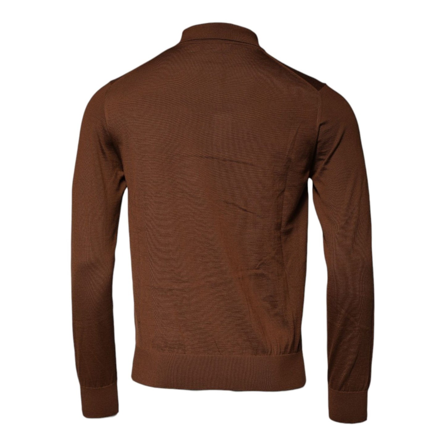 Dolce & Gabbana Brown Cashmere Buttoned Men Pullover Sweater