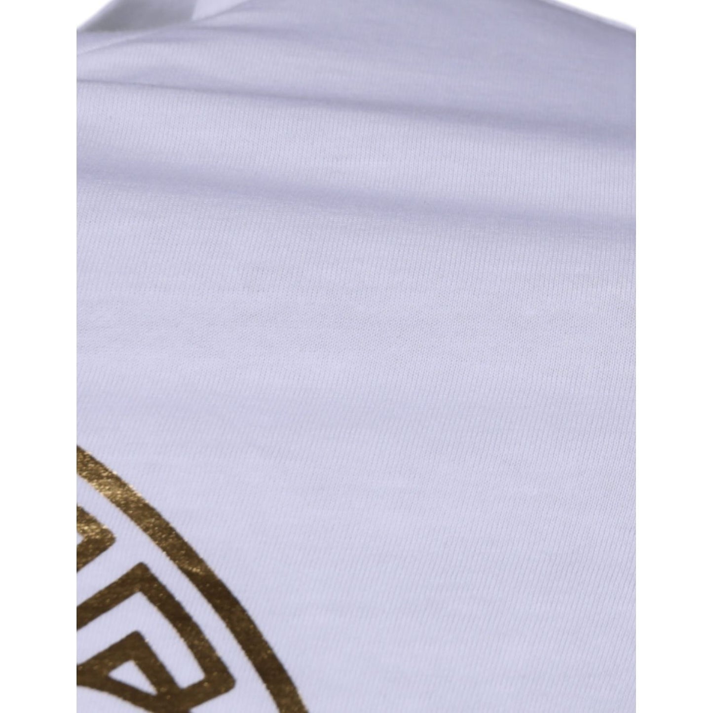 Versace White Medusa Print Cotton Crew Neck T-shirt