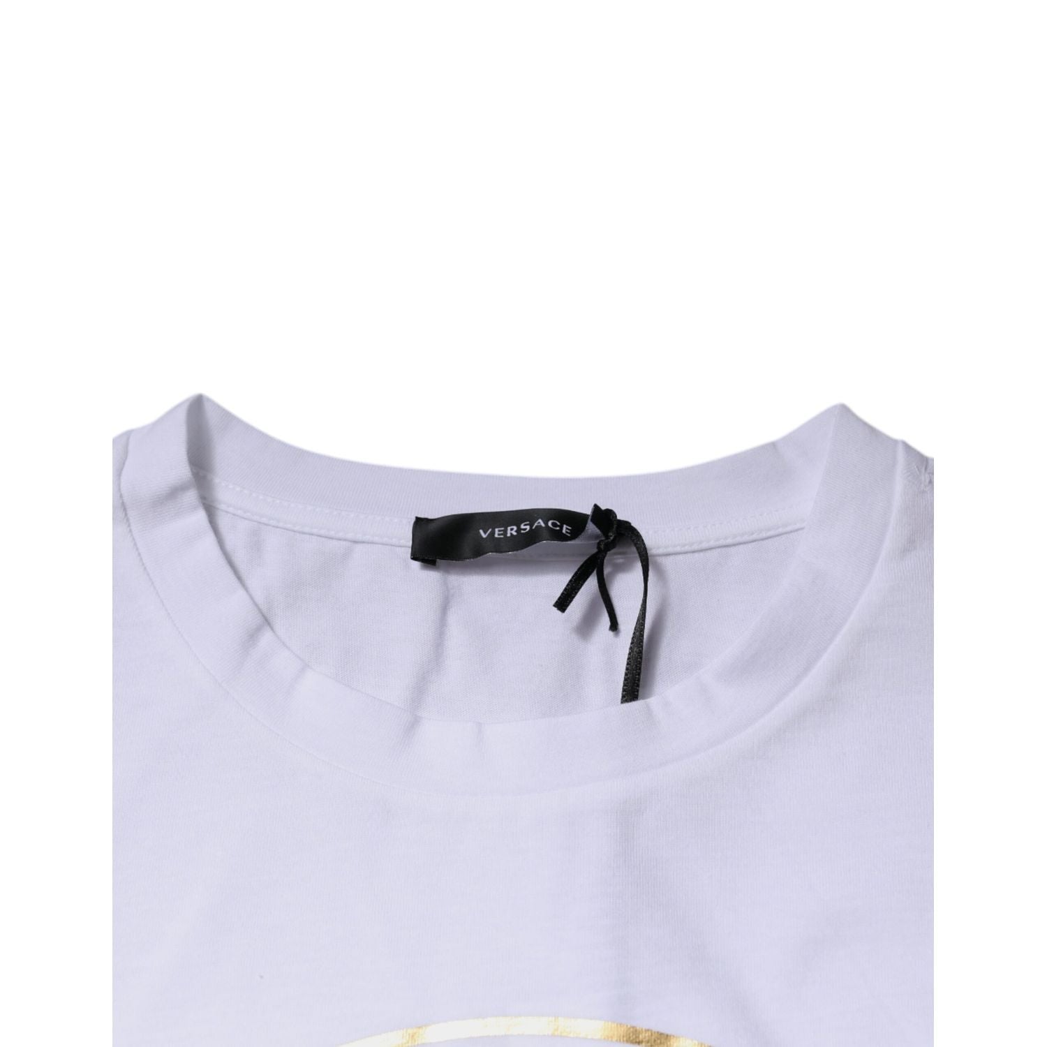 Versace White Medusa Print Cotton Crew Neck T-shirt