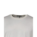Dolce & Gabbana Off White Silk CrewNeck Short Sleeve T-shirt