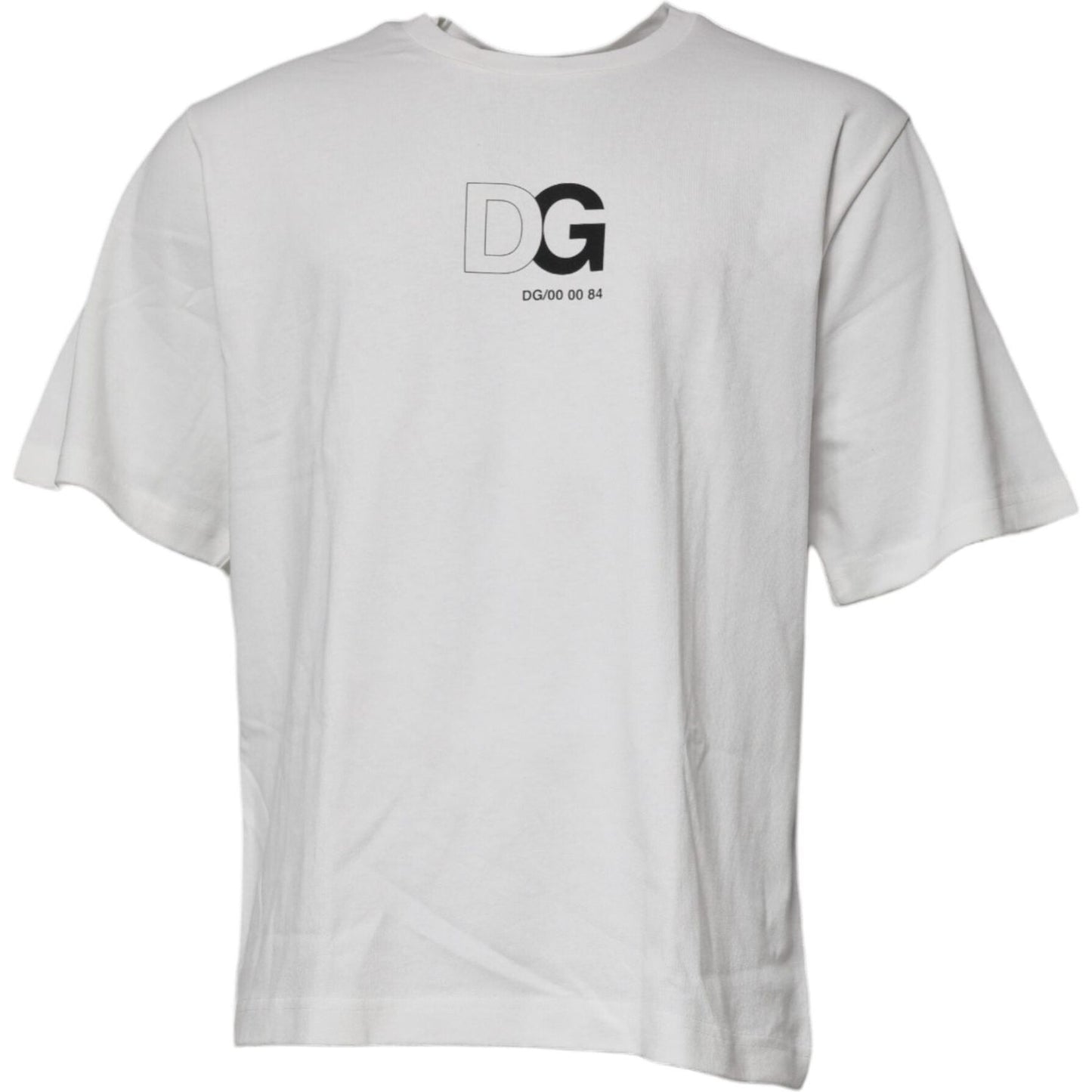 Dolce & Gabbana White DG Logo Crew Neck Short Sleeves T-shirt