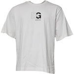 Dolce & Gabbana White DG Logo Crew Neck Short Sleeves T-shirt