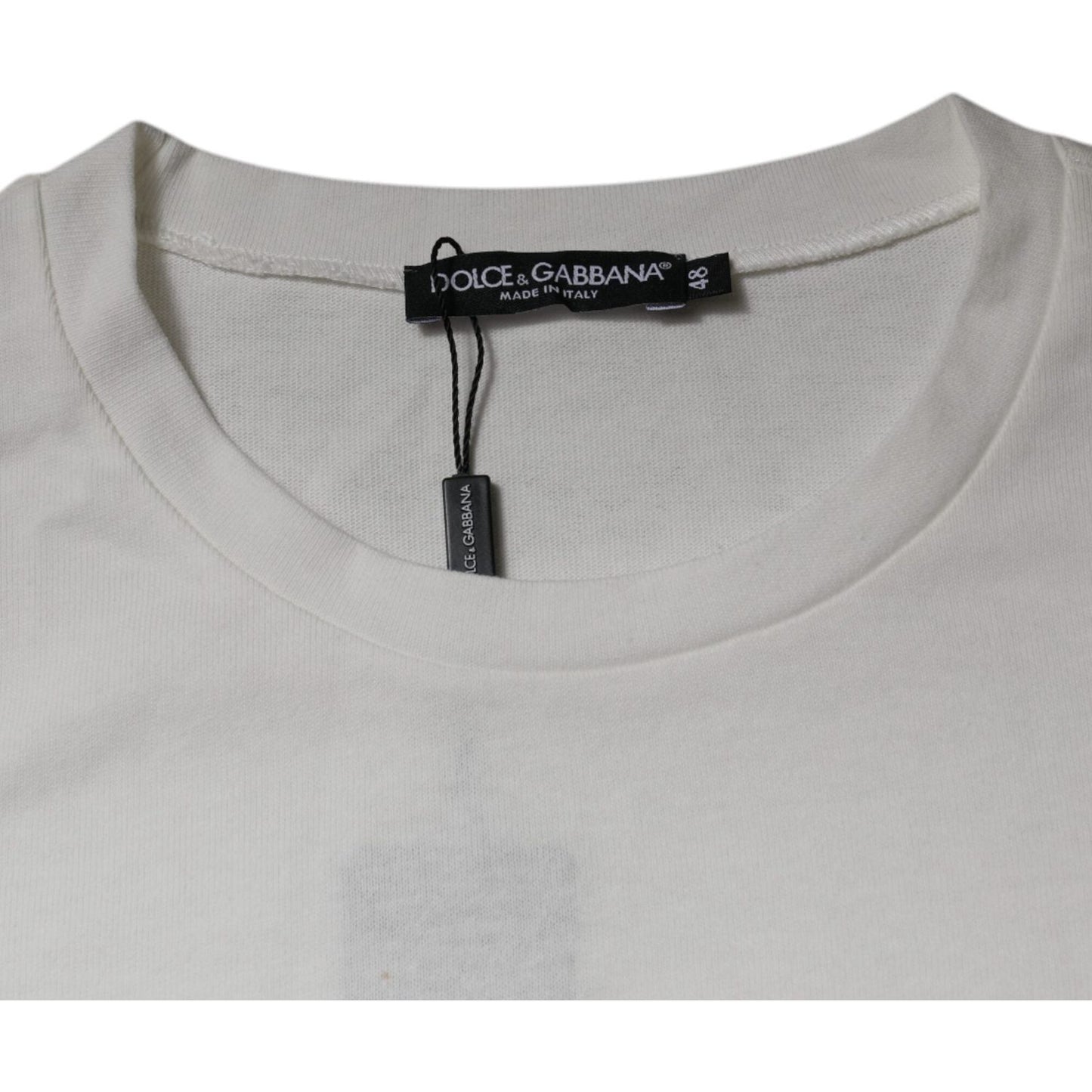 Dolce & Gabbana White DG Logo Crew Neck Short Sleeves T-shirt