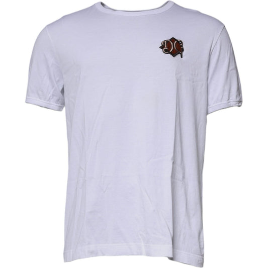 Dolce & Gabbana Dolce & Gabbana White DG Embroidery Cotton Crew Neck T-shirt TSH87369-56 1728,67345645728,Clothing,Dolce & Gabbana,IT56 | XXL,Material: 100% Cotton,Men,Men - Clothing,Preowned / Defect,T-Shirts - Men - Clothing,White