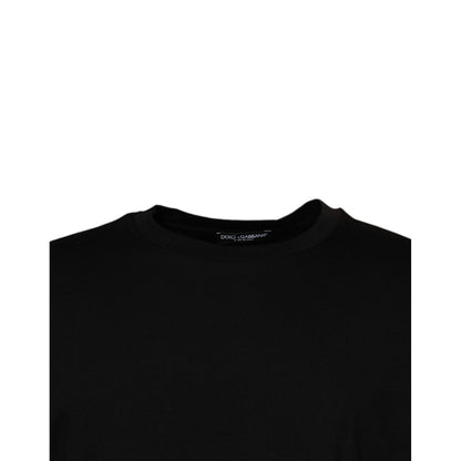 Dolce & Gabbana Black Crew Neck Short Sleeve T-shirt