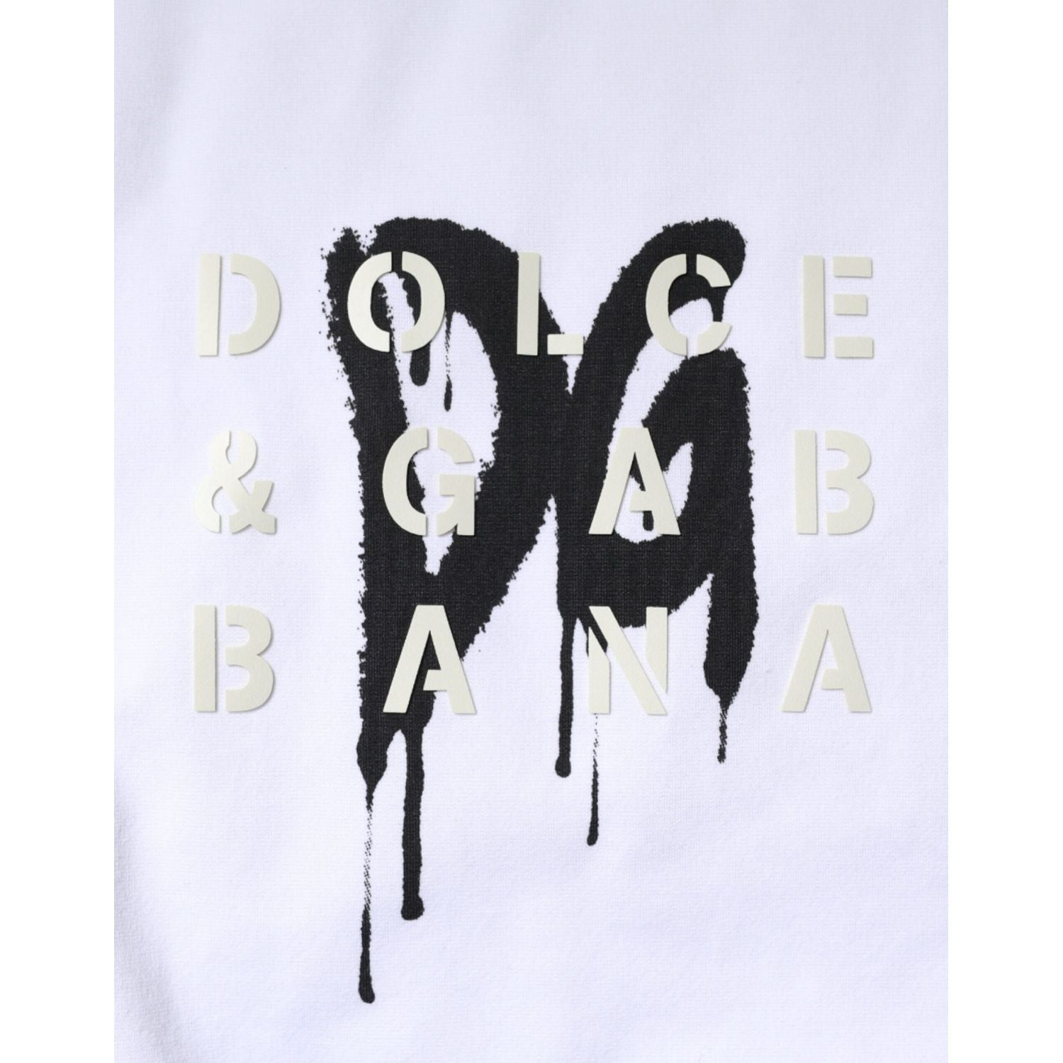 Dolce & Gabbana White DG Logo Cotton Crew Neck T-shirt