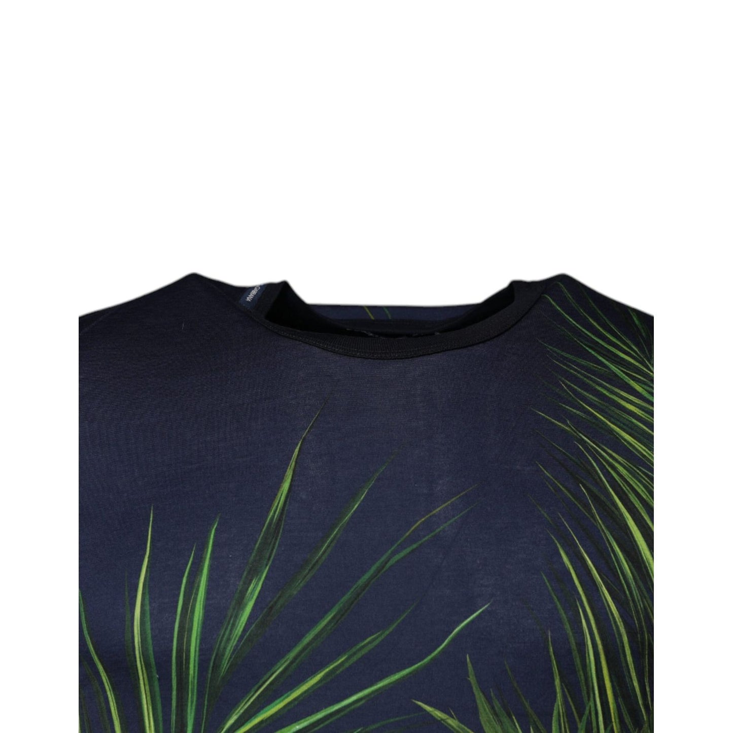 Dolce & Gabbana Blue Tree Print CrewNeck Short Sleeve T-shirt