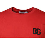 Dolce & Gabbana Red DG Logo Cotton Crew Neck T-shirt TSH87572-46